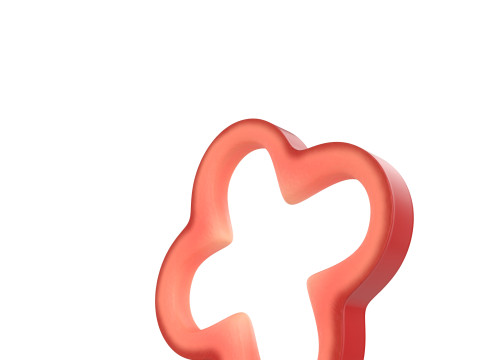 Red Pepper Slice 3Dモデル