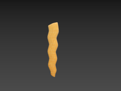 Serrated French Fries Model 3D