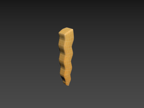 Serrated French Fries Model 3D