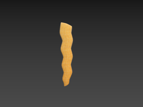 Serrated French Fries Model 3D