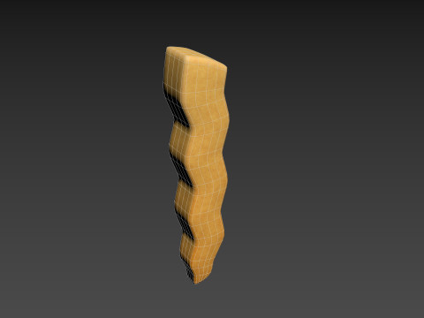 Serrated French Fries Model 3D