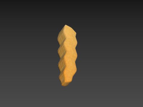 Serrated French Fries Model 3D