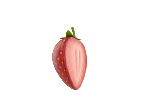 Strawberry Slice 3D Model