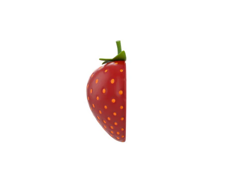 Strawberry Slice 3D Model