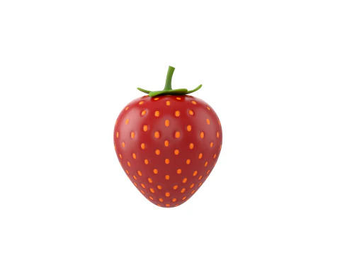 Strawberry Slice 3D Model