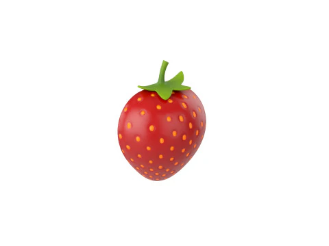 Strawberry Slice 3D Model
