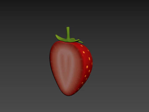 Strawberry Slice 3D Model