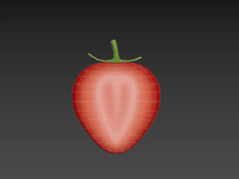 Strawberry Slice 3D Model