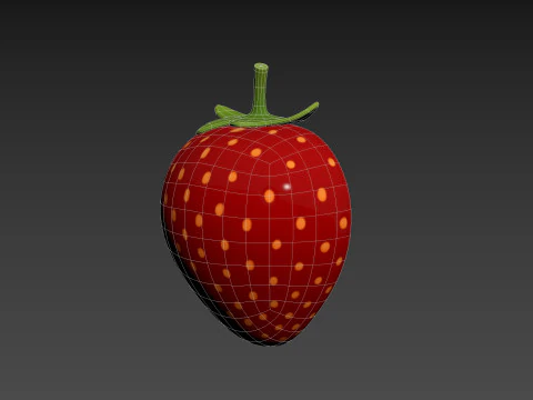 Strawberry Slice 3D Model