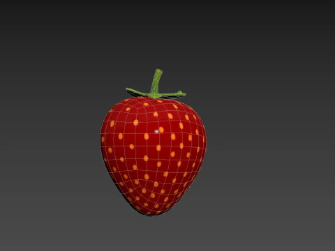 Strawberry Slice 3D Model
