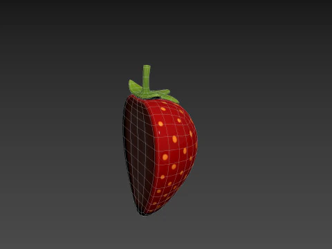 Strawberry Slice 3D Model