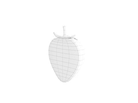 Strawberry Slice 3D Model