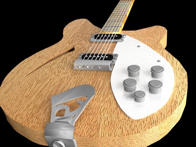 rickenbacker 360 mapleglo 3D Модель .c4d .max .obj .3ds .fbx .stl .blend 