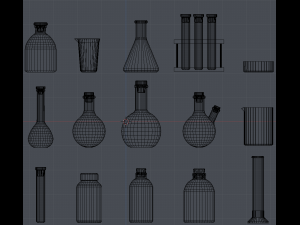 chemical glassware kit 3D मॉडल