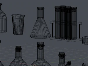 chemical glassware kit 3D Model