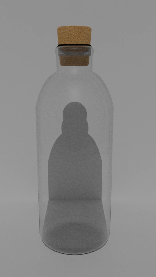 low poly pbr bottle 3D Model .c4d .max .obj .3ds .fbx .stl .blend