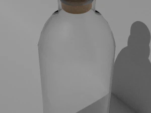 low poly pbr bottle 3D Model