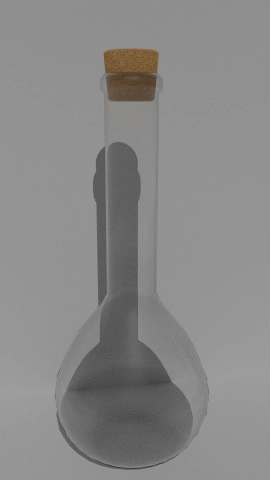 low poly pbr flask 3D Model .c4d .max .obj .3ds .fbx .stl .blend 
