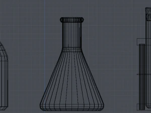 low poly pbr flask 3D Model