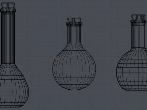 low poly pbr flask 3D Model