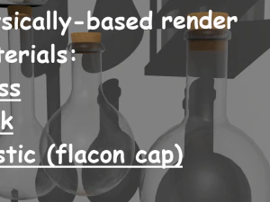 रैक में लो पॉली पीबीआर टेस्ट ट्यूब 3D मॉडल