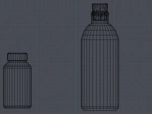 रैक में लो पॉली पीबीआर टेस्ट ट्यूब 3D मॉडल