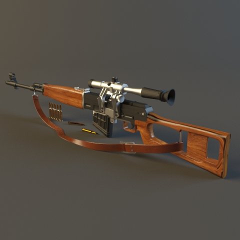 - sniper Model 3D .c4d .max .obj .3ds .fbx .stl .blend 