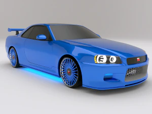 nissan skyline gtr r34 Modello 3D
