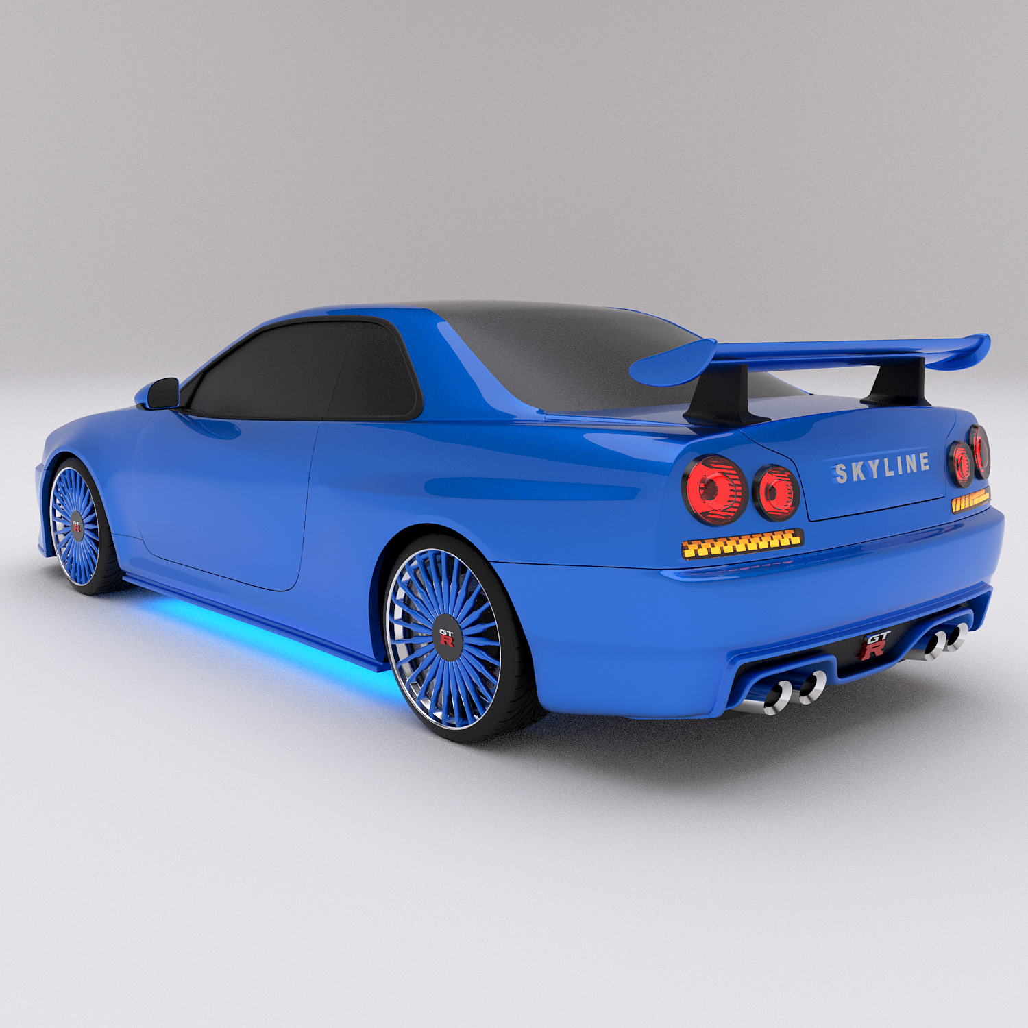 3D Model of the Nissan Skyline GTR R34