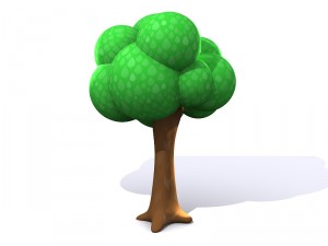 cartoon tree 3D 모델