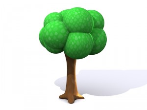 cartoon tree Modello 3D