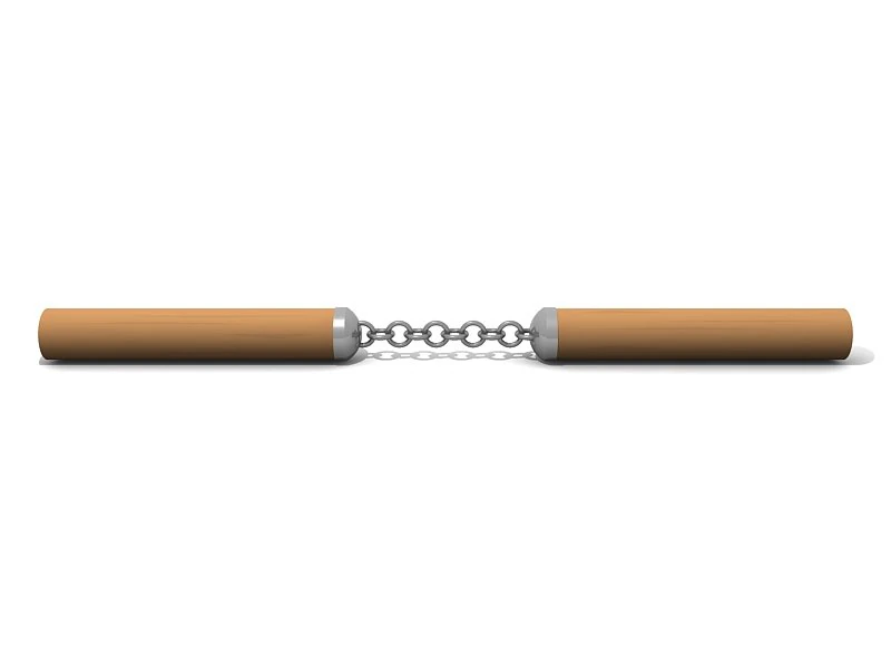 simple nunchucks 3D Model .c4d .max .obj .3ds .fbx .stl .blend 