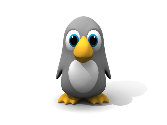 cartoon penguin 3Dモデル .c4d .max .obj .3ds .fbx .stl .blend 