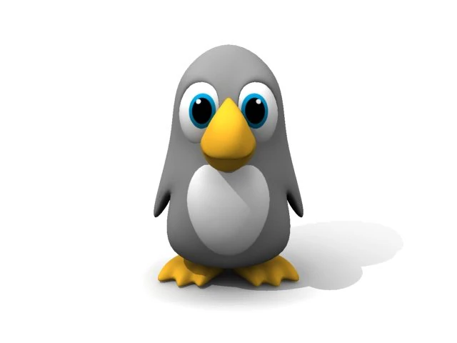 cartoon penguin 3D Model .c4d .max .obj .3ds .fbx .stl .blend
