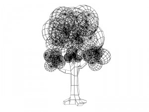 cartoon tree with sections 3D 모델