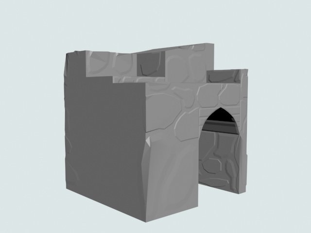 ruins castle 3D Model .c4d .max .obj .3ds .fbx .stl .blend 
