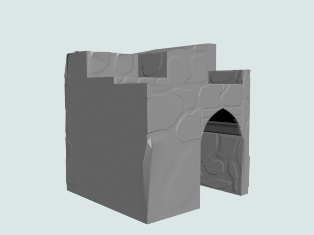 ruins castle 3D Model .c4d .max .obj .3ds .fbx .stl .blend 