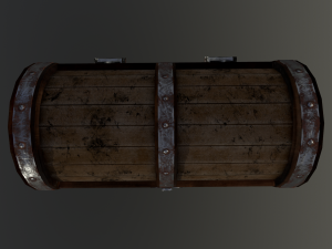 the wooden chest 3D Модель