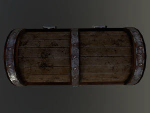 the wooden chest 3D Model