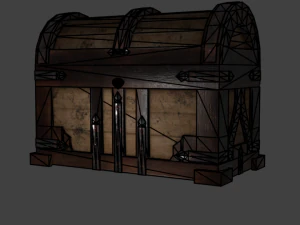 the wooden chest 3D Model