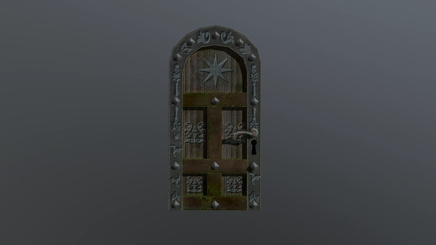 the old wooden medieval door 3D Model .c4d .max .obj .3ds .fbx .stl .blend 