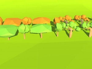 low poly trees nature Model 3D