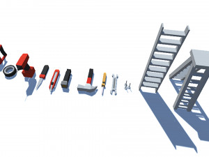 low poly tools low-poly 3D 모델