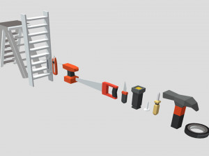 low poly tools low-poly 3D Модель