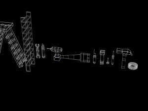 low poly tools low-poly 3D Model