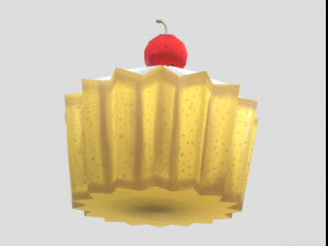 cup cake stylized low-poly 3D 모델