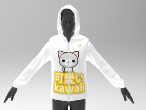 3d cute hoodie shirt 3D 模型