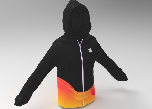 3d black hoodie shirt Modelo 3D .c4d .max .obj .3ds .fbx .stl .blend 