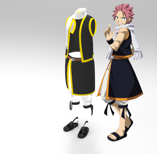 3d natsu dragneel clothes 3D Модель .c4d .max .obj .3ds .fbx .stl .blend 
