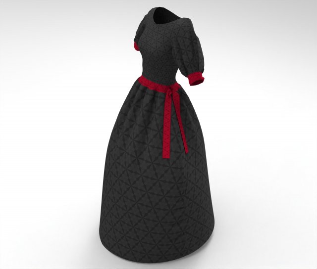3d black dress Modèle 3D .c4d .max .obj .3ds .fbx .stl .blend 